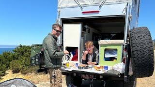 Stuck in my truck camper for 4 days… Beach camping with my boyfriend