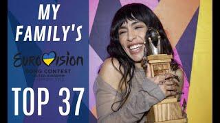 Eurovision 2023 - MY FAMILY'S TOP 37