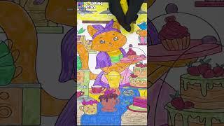 How to Color Kiana Cat and her Cafe #art #coloring #painting