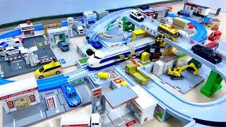 Plarail Shinkansen Can-Can Level Crossing CourseLet's run with Tomica!