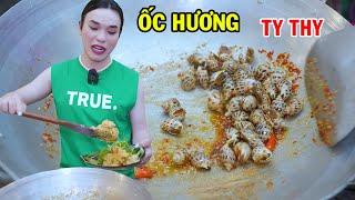 Ty Thy xào ốc hương trứng muối ăn ngon ngất ngây - Ty Thy Vlog Gỏi đu đủ