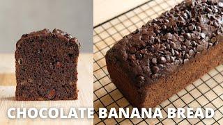 No mixer! BANANA CHOCOLATE BREAD