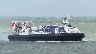 Hovercraft 'Baien' in the Solent off Daedalus Slipway at Lee on the Solent - Saturday 1 July 2023