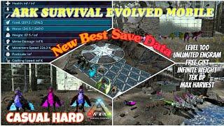 ARK MOBILE SAVE DATA | CASUAL HARD | LVL 100 | INF AMBER & GIFT |TEK BP | BLACK PEARLS | MAX HARVEST