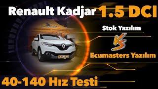 Renault Kadjar 1.5 DCi 40-140 Yazılımsız vs Yazılımlı Test | Ecumasters Chip Tuning