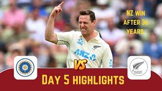 India vs New Zealand 1st Test 2024 Day 5 Highlights | Ind vs NZ