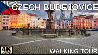 České Budějovice 4K - Pěší prohlídka nádherného města - s titulky