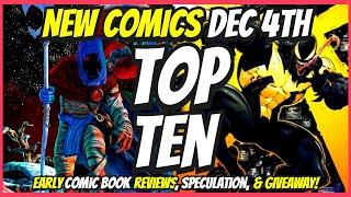 Top 10 New Comic Books December 4th 2024  Reviews, Covers, & Giveaway  Best NCBD Vids On YouTube