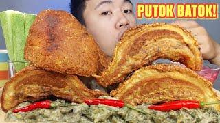 CRISPY PORK WITH LAING MUKBANG | Lechon Kawali Mukbang | Crispy Pork Mukbang | Mukbang | Mukbanger