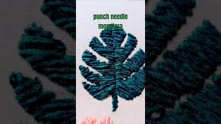 Magical Monstera Leaf Come to Life With Punch Needle Art#punchneedle #punchneedleart #monsteraplant