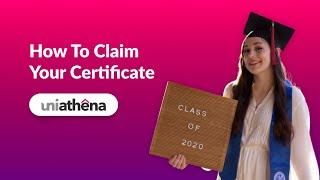 Uniathena | Claim your certificates for shortcourses | Desktop Users