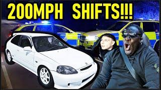 *200MPH* WHEEL SPIN SHIFTS  IN MY 700HP HONDA CIVIC EK9 *DMO UK LINK UP*