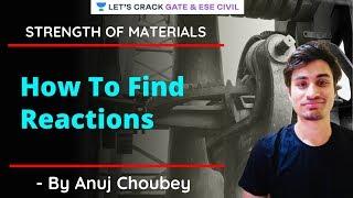 How To Find Reactions | Strength Of Materials | GATE/ESE 2021 | Anuj Sir