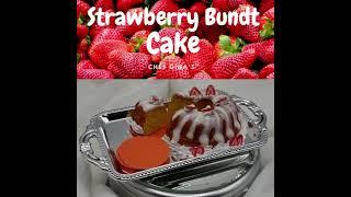 Strawberry Bundt Cake Mini Doll Food Clay 1:6th Scale