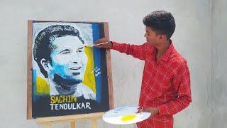 Painting of Sachin Tendulkar | Master Blaster Sachin | Painting by Navneet Yadav #painting  | Live |