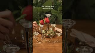 Table Decor for Valentine's Day with our Gilt Candelabra | Address Home