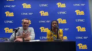 Pitt WBB HC Lance White and F Amber Brown Speak after 69-62 loss to No. 12 Virginia Tech