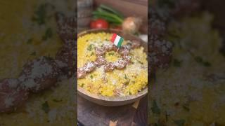 Risotto alla Milanese con Salsiccia” #shorts #reis #rice #cooking