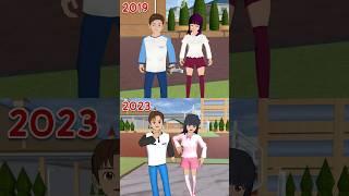 2019 VS 2023 Playable Characters Transformation  PART 1 ️ #sakuraschoolsimulator #shorts #tiktok