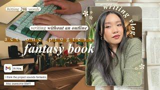 how my fantasy book is going  a cozy spring writing vlog