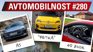 TV oddaja Avtomobilnost #280 - renault 5, audi A5 in Mercedesova kinodvorana