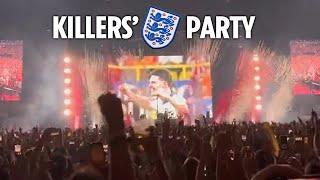 Killers fans go bonkers as England win and band kick off Mr Brightside at final whistle