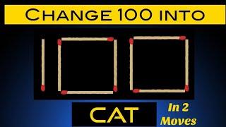 Turn 100 into Cat in 2 Move | Logic Puzzles | Custom Puzzle