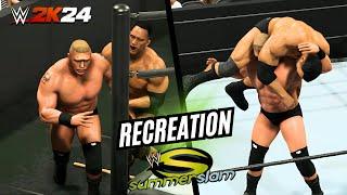 The Next Big Thing vs The Great One! Brock Lesnar vs The Rock – SummerSlam 2002 Simulation| WWE 2K24