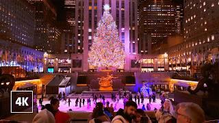 NEW YORK Christmas Walk  Holiday Joy in Manhattan  Walking Tour 4K