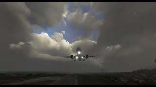 Alitalia A320neo Landing at Palermo Airport (LICJ) on Stormy Weather - MSFS 2020