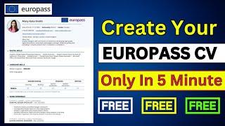 Free Europass Cover Letter and Cv for Europe | Public Engine