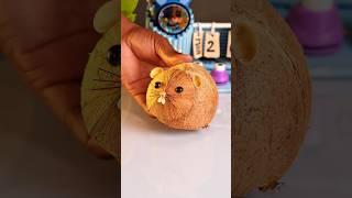 Coconut shell craft ideas simple : Make RAT #viralshorts #crafts #diy #howtomake #shorts