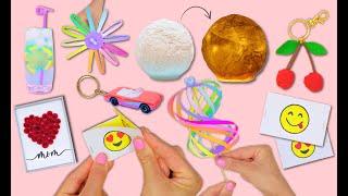 7 DIY - BEAUTIFUL THINGS TO DO WHEN YOU'RE BORED - Fidget Toys, Room Decor, Gift Ideas, Keychains