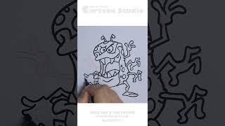 Drawing a laughing monster #funnyvideo #funny #fun #art #drawing #disney #sketch