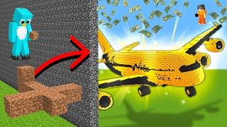 I Cheated with //MILLIONAIRE in a Airplane Build Battle in Minecraft