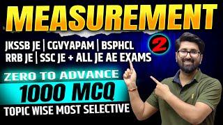 MEASUREMENT MOST SELECTIVE MIXED MCQs #02 | JKSSB JE | PGCIL DT | RRB JE 2025 | SSC JE 2025 | MIDC