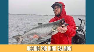 Lake Fishing For King Salmon / Salmon Jigging Lures &  Jigging Setup / King Salmon Fishing 2021