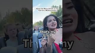 Can You Name Your Favorite Artists While Riding a Rollercoaster? #Trivia #Funny #Viral #shorts