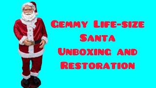 Gemmy life-size Santa unboxing and restoration￼