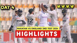 Pakiatan Vs England 2nd Test Match Day 4 Highlights 2024