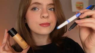 ASMR Most "REALISTIC" Tattoo Shop Roleplay!  Tracing & Drawing on your face