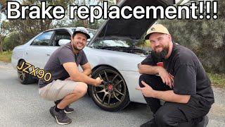 TOYOTA CHASER JZX90 BRAKE REPLACEMENT !!!