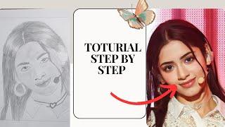 Pencil Sketch X:IN group member Aria||Toturial Step By Step 