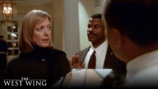 C.J. Gets Held Up by Security | The West Wing