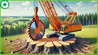 Extreme Dangerous Fastest Big Chainsaw Cutting Tree Machines | Agriculture Technology