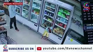 4 year old girl dies after getting electric shock at Shree M Mart supermarket in Nandipet