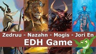 Zedruu vs Nazahn vs Mogis vs Jori En EDH / CMDR game play for Magic: The Gathering