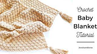 Easy Crochet Shell Stitch Baby Blanket Tutorial - Crochet Baby Blanket Tutorial for Beginners