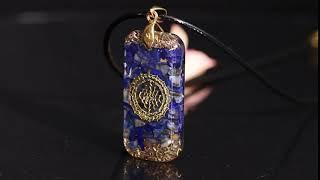 Reiki Healing Energy Generator EMF Protection Necklace Jewelry Natural Turquoise Orgonite Pendant