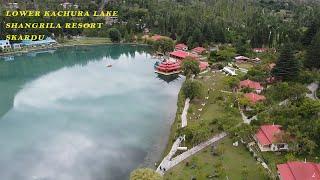 Shangrila Resort | Lower Kachura Lake | Skardu Valley | Aerial view